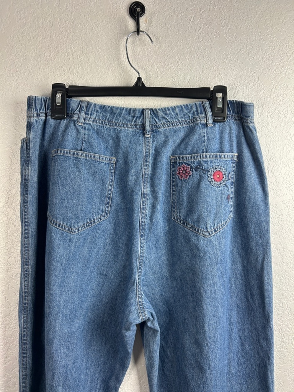 J Jill Denim Womans Sz 16 Tall Jeans Out of the Blue Embroidered Flowers Cotton - Picture 9 of 10